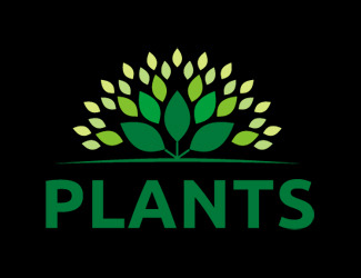 Projekt graficzny logo dla firmy online plants