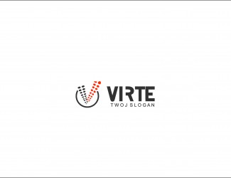 Projekt graficzny logo dla firmy online virte logo