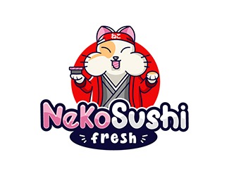Projekt graficzny logo dla firmy online Neko Sushi
