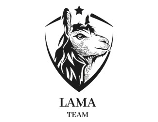 Projekt graficzny logo dla firmy online lama