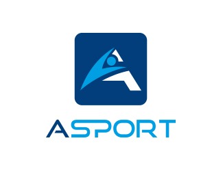 Projekt graficzny logo dla firmy online ASport