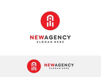 Projekt graficzny logo dla firmy online New Agency