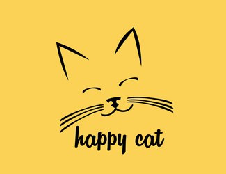 HAPPY CAT - projektowanie logo - konkurs graficzny