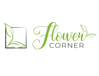 Flower Corner logo kwiaciarnia - projektowanie logo - konkurs graficzny