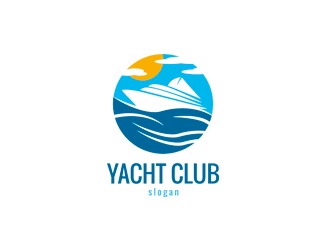 Projekt graficzny logo dla firmy online jacht klub