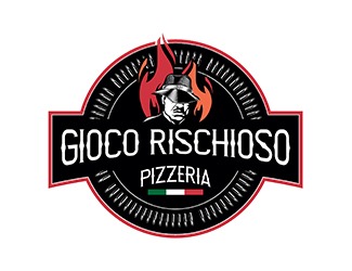 Projekt logo dla firmy gioco rischioso / ryzykowna gra - pizzeria | Projektowanie logo