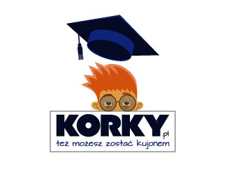 Projekt graficzny logo dla firmy online korky serwis edukacyjny
