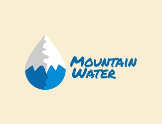 Projekt logo dla firmy Woda Górska | Projektowanie logo