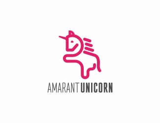 Projektowanie logo dla firm online Amarant Unicorn